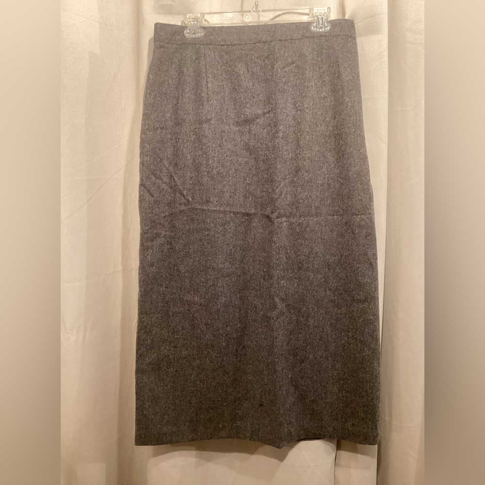 Sag Harbor Wool Blend Classic Gray Skirt
